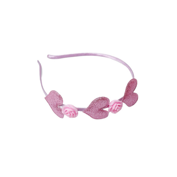 oly-283831ad6b6299e31dace3cfc3ec0d96 Wholesale pink love headdress suit Valentine's Day Sequined Love headband children's resin rose hairpin hair accessories