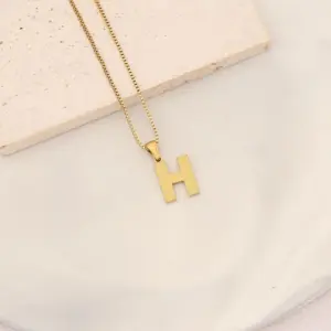XL-1033-4【Box Chain】26 Letters / H