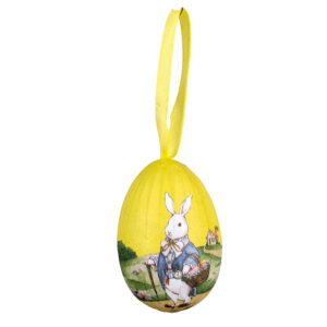 5*7cm paper-wrapped easter egg single rabbit yellow 1 piece