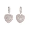 Wholesale Heart Shape Jewelry Set For Women With Zircon Inlay, 18K Real Gold Plated Copper, Water Plating And Twisted Rope Chain