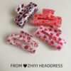 Wholesale Love Cupid Rose Shark Clip Valentine's Day Large Rectangular Hairpin Grab Hairpin