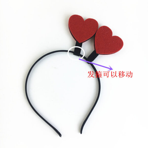 oly-286b082eae2397be4849907a4ab64b6f Wholesale Cute Creative Funny Love Hair Hoop Wedding Wedding Wedding Hair Accessories Props Valentine's Day Selling Cute Heart-Shaped Hair Clamp Head Hoop