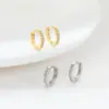 Wholesale PVD Coated 18K Gold Platinum Real Gold Plated Solid Color 304 Stainless Steel Elegant Simple Style Waterproof Non Tarnish Hoop Earrings