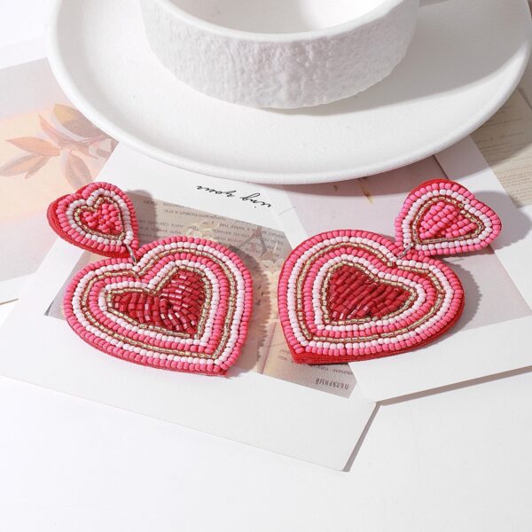 oly-28742ed6c9ef1bdea513ebe9873776da Wholesale style fresh sweet Valentine's Day handmade fabric lovely earrings personalized creative autumn and winter women's earrings