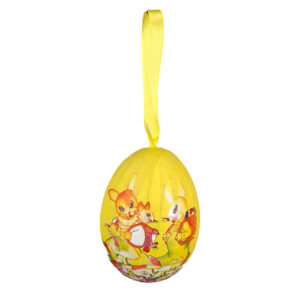 5*7cm paper-wrapped easter egg family rabbit yellow 1 piece