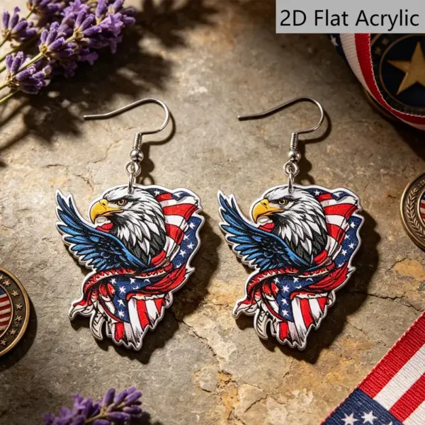 Wholesale Retro Multicolor Animal Print Acrylic Drop Earrings For Women With 304 Stainless Steel Ear Pins