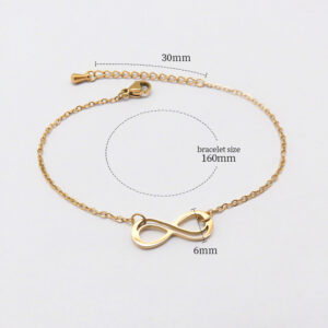 Hollow infinity symbol / 18K