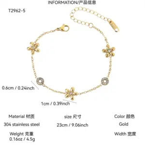 Diamond Flower Bracelet