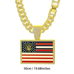 Gold with 50cm Cuban Link Chain