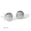Wholesale 1 Pair Classical Retro Cool Style Circle Heart Shape Polishing 304 Stainless Steel 18K Gold Plated Earrings