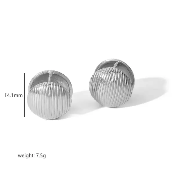 Wholesale 1 Pair Classical Retro Cool Style Circle Heart Shape Polishing 304 Stainless Steel 18K Gold Plated Earrings