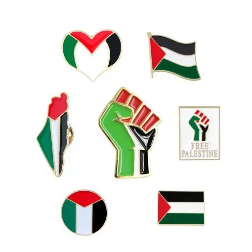 Wholesale Modern Style Pin National Flag Color Block American Flag Alloy Plating Unisex Brooches