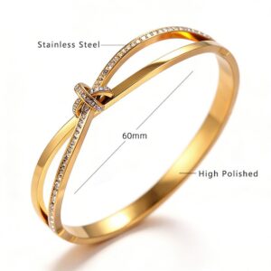 Knotted with diamonds gold