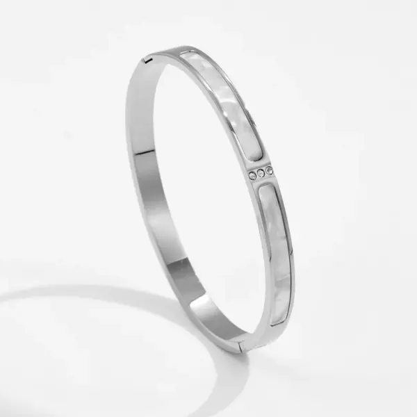 Wholesale Real Gold Plated Geometric 304 Stainless Steel Glam Romantic Waterproof Non Tarnish 304 Stainless Steel Bangle