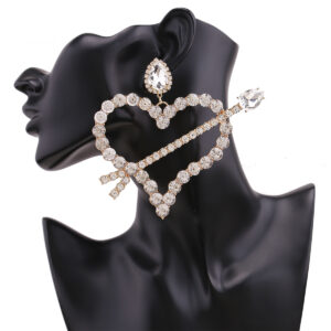 oly-290e350618754b87f0d76c90126515bb Wholesale Large Heart Pendant Earrings Exaggerated Valentine's Day Wedding Earrings Anniversary Earrings Fashion Jewelry