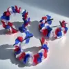 Wholesale Red White Blue Rose Petal Hairband Festival Party Hairband Fake Flower Hair Accessories Bohemian Unisex Headwear