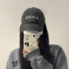 oly-29190827bed59679903359c42b1531da Wholesale Ig Vintage Grey Baseball Hat Women's Summer American Style Washed Big Head Trendy All-Match Face Showable Small Cap