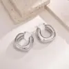 oly-293d434958b99dc022084b873348a981 Wholesale Geometric Earrings In 304 Stainless Steel With KC Golden Electroplated Waterproof Non Tarnish Finish, 0.03µm-0.05µm Thickness, Unisex