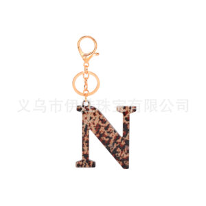 N / Leopard print letters