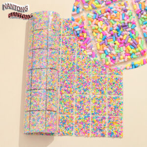 6 cylindrical mixed purple, green and orange series / Pointed bottom rhinestones with resin cylindrical hot melt square adhesive tape [full piece 24*40cm small square 3*4cm]