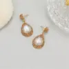 Wholesale Geometric Jewelry Set For Women Featuring Electroplated Copper With Baroque Pearl Inlay In Baroque Style