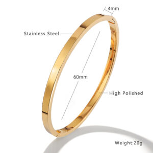 Finely polished 4mm glossy gold