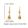 Wholesale Electroplated Brass Drop Earrings For Women Featuring 14K Real Gold Plated Material With 0.03µm Thickness
