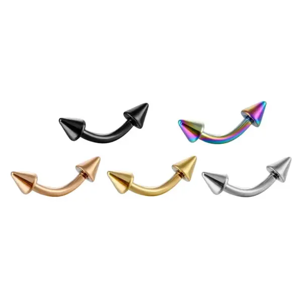 Wholesale Stainless Steel Gold Electroplating Unisex Nose Pin C Rod Breast Ring Nose Ring Nose Pin