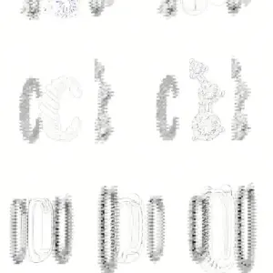 JQH166-4-174-339-340-461-4-956-W52- Silver -7PCS / 24K