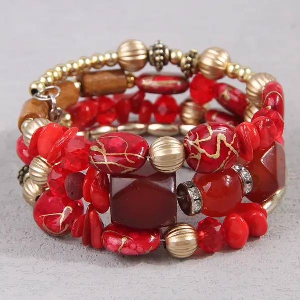 oly-29832d64f6a2fb3c2c199ef4bca1e0c8 Wholesale Vintage Style Simple Style Geometric UV Plating Golden Plated Beaded Beaded Chain Beaded Bracelets Wholesale