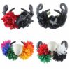 oly-2983a0b1e0434d39b5a35d879de94205 Wholesale black flower Gothic photo head buckle horn skull headband Halloween Japanese style hair accessories
