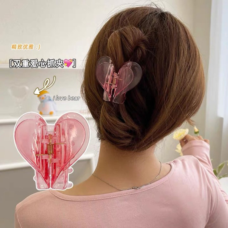 Wholesale Summer New Double-layer Love Hair Clip 520 Valentine's Day Romantic Hair Accessories ins Style Hair Clip Hair Clip