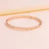 Wholesale Geometric Electroplated Copper Bangle For Women With Water Plating And Zircon Inlay