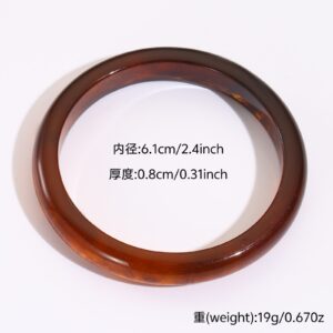 13# bracelet - coffee - round - wide band