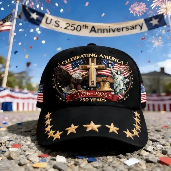 oly-29ca099d55665379a8a0d7ba037755da Wholesale American Flag Baseball Cap With UV Protection, Cotton Material, Printed Design For America's 250th Anniversary