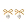 Wholesale PVD Coated Real Gold Plated Star Heart Shape 304 Stainless Steel Simple Style Waterproof Non Tarnish Plating Drop Earrings Ear Studs
