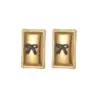 Wholesale Geometric Stainless Steel Earrings Bowknot Design Gold Plated Minimalist Jewelry For Women