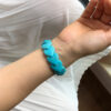 Wholesale Best Selling Wide Elastic Cord Turquoise Bracelet Retro Heart Shaped Bracelet Women's Jewelry