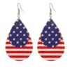 Wholesale New American Independence Day Earrings July 4 Heart-shaped Flag Earrings National Day Independence Day Earrings