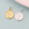 Wholesale 925 Silver Queen Round Pendant Grid DIY Bracelet Necklace Charm Jewelry Accessories Cross Moon Lion American Flag Design