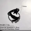 Wholesale Halloween New Style Black Stainless Steel Ring Snake Hand Dark Character Twisted Dark Ring Colorful Festival Suitable Men Women Matching Photography