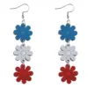 Wholesale Retro White Wood Drop Earrings For Women Featuring Floral Print Design