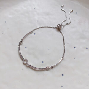 s347 silver-row drill Circle Bracelet