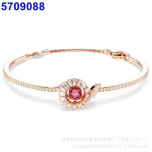 Snake smart rose gold red bracelet