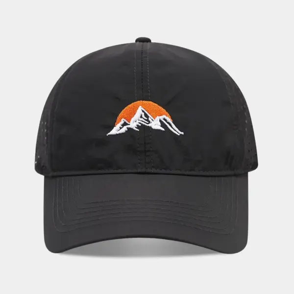 Wholesale Outdoor Mountain Peak Large Embroidery Sun Baseball Cap Quick-Dry Breathable Duckbill Cap Casual Sports Unisex Hat