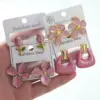 Wholesale Women’s Enamel Flowers Earrings In 304 Stainless Steel Stud Earrings
