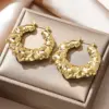 Wholesale Three-dimensional Geometric Earrings For Women In Copper With KC Golden Plated Water Plating And 0.03µm Thickness