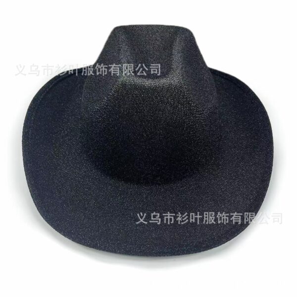 oly-2a96fdf79466fb3dcc595906d0e7b7fe Wholesale Silver Glitter Cowboy Hat Western Cowboy Glitter Cowboy Hat Halloween Glitter EVA Composite Stretch Hat