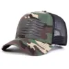 Wholesale American Flag Casual Outdoor Women's Baseball Cap With Curved Brim, Polyester Material Featuring Printing