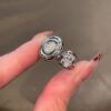 oly-2aa60bfc382c8c09f0356a0c220ad40f Wholesale Ins Retro Ring Ring Middle Ancient Opening Light Luxury Zircon Elegant High Fashion Niche French Index Finger